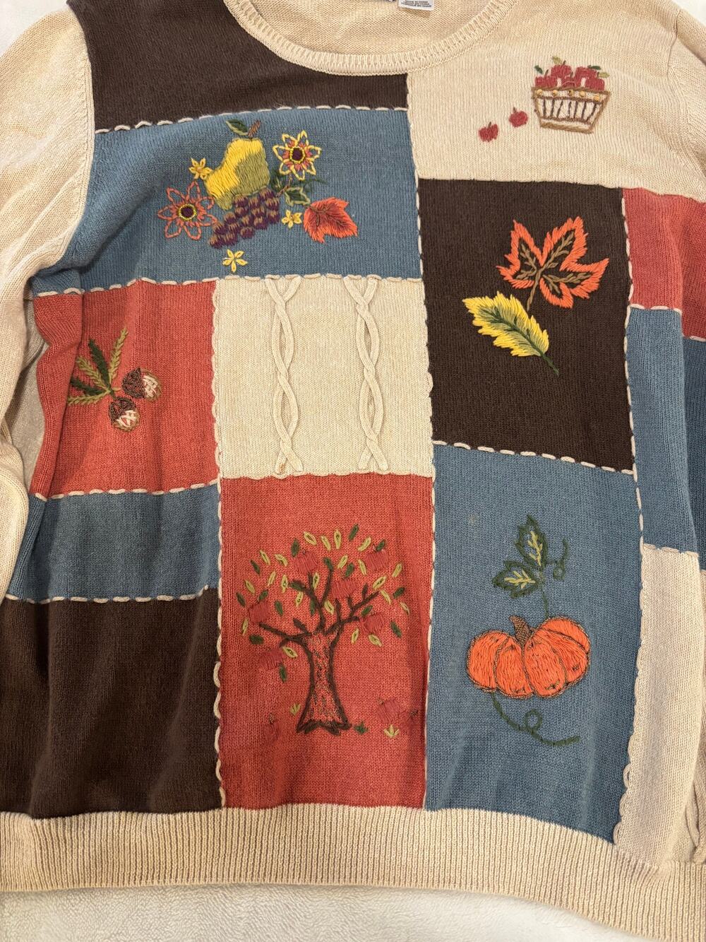 Fall Teacher Sweater- Back to School Size XL Alfred Dunner